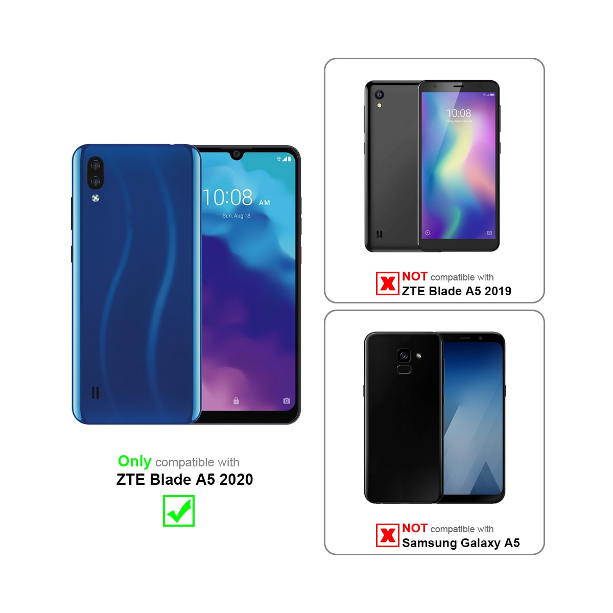 ZTE Blade A5 2020 3x Skjermbeskytter Skärmskydd