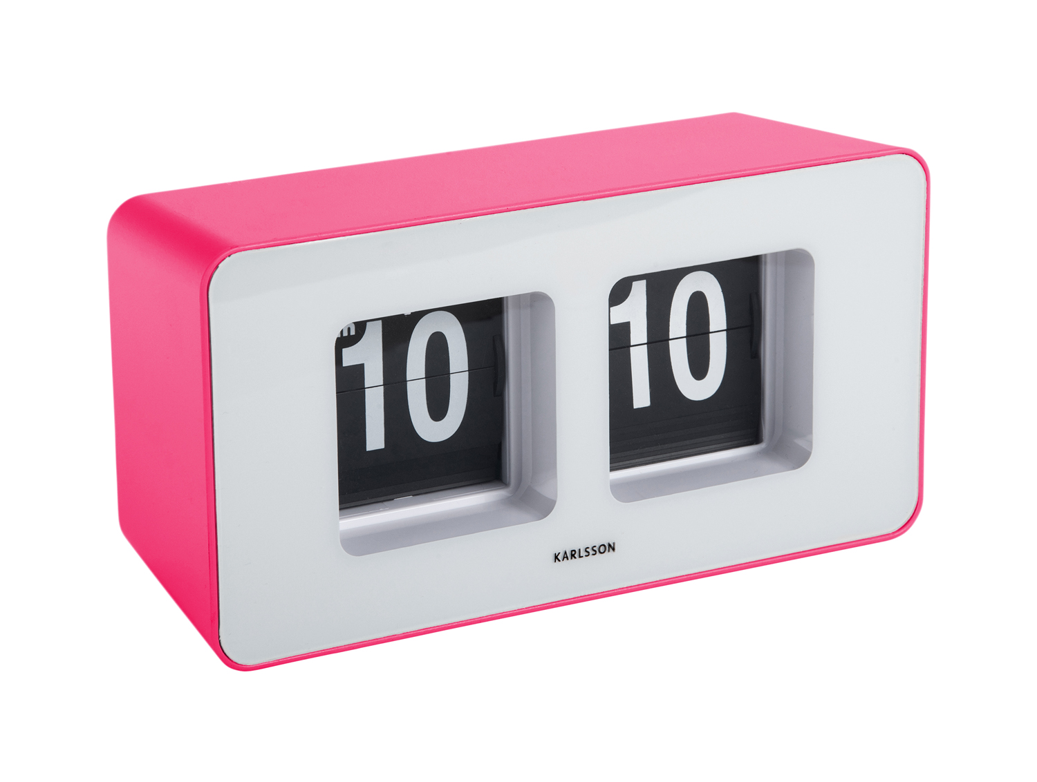 Wandklok Funky Flip - Helderroze