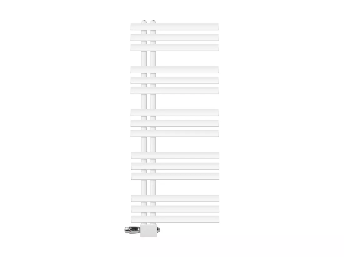 Radiateur de Salle de Bain Iron EM 500x1200 mm, Blanc, Thermostat+Garniture
