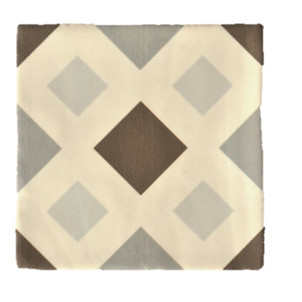 Terre d'Azur Madelaine Decor 3 wandtegel 13x13cm creme - 30 stuks per doos