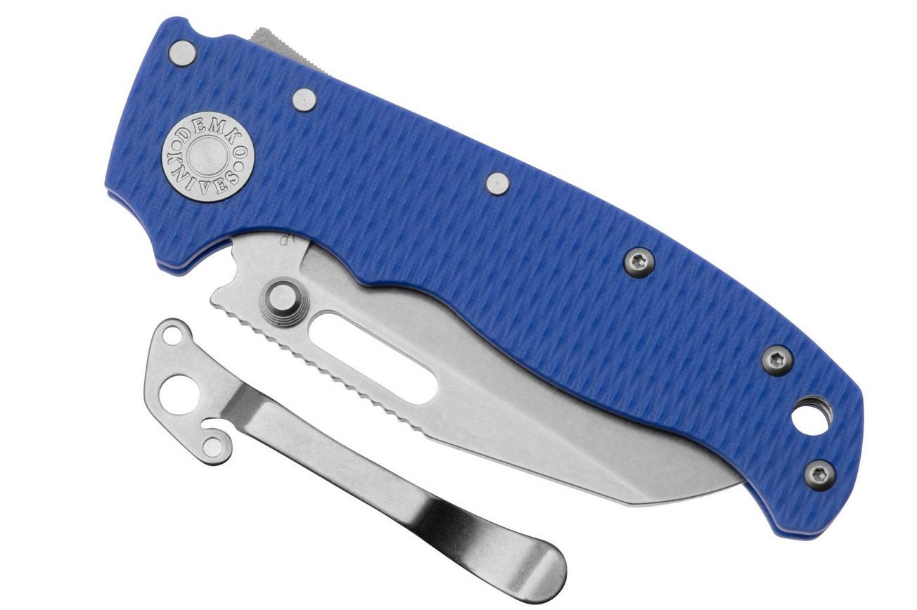 Demko Knives AD20.5 Shark-Lock CPM 20CV Shark Foot AD205-20CV-BLUG10-SF Blue G10, zakmes