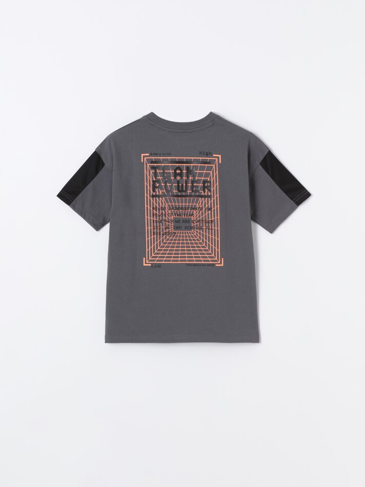Camiseta maxi com estampa nas costas - Lead
