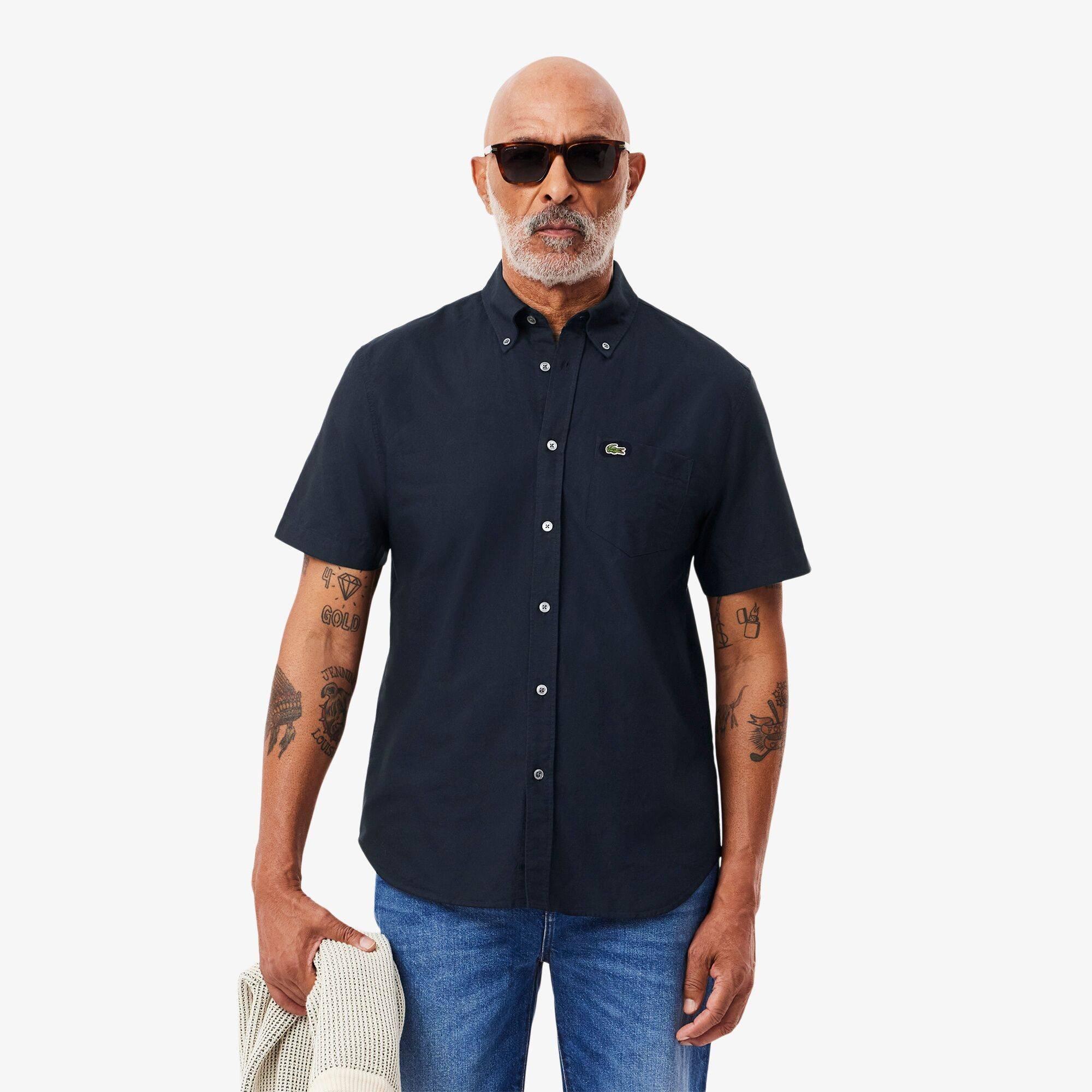 Lacoste Short Sleeve Oxford Shirt Mens