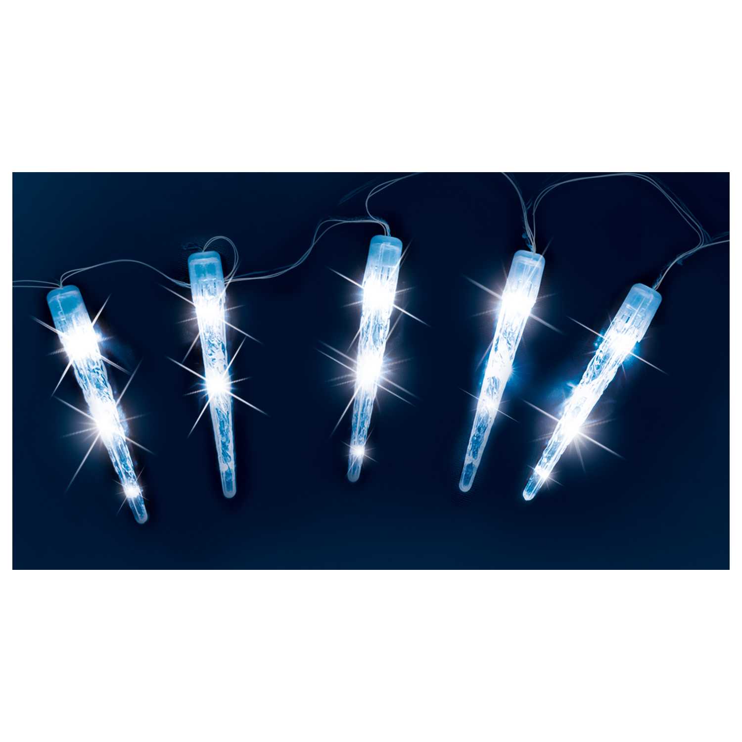 Lichterkette Eiszapfen 40 LED mit Timer