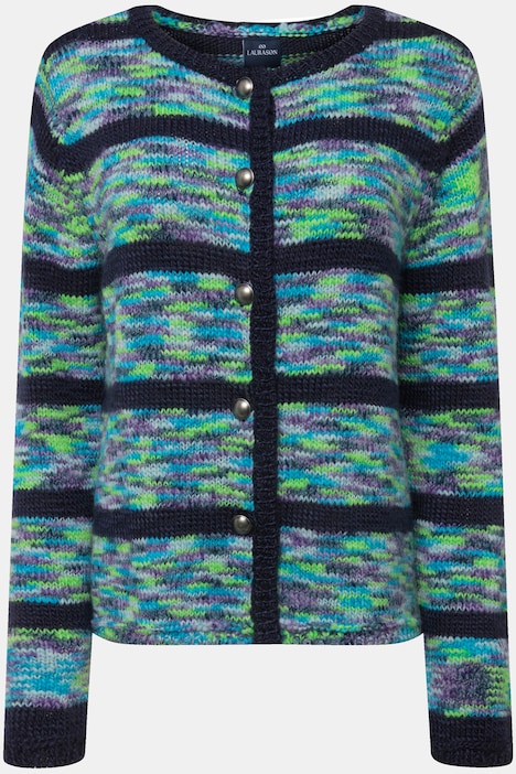 Strickjacke, Langarm, Rundhals