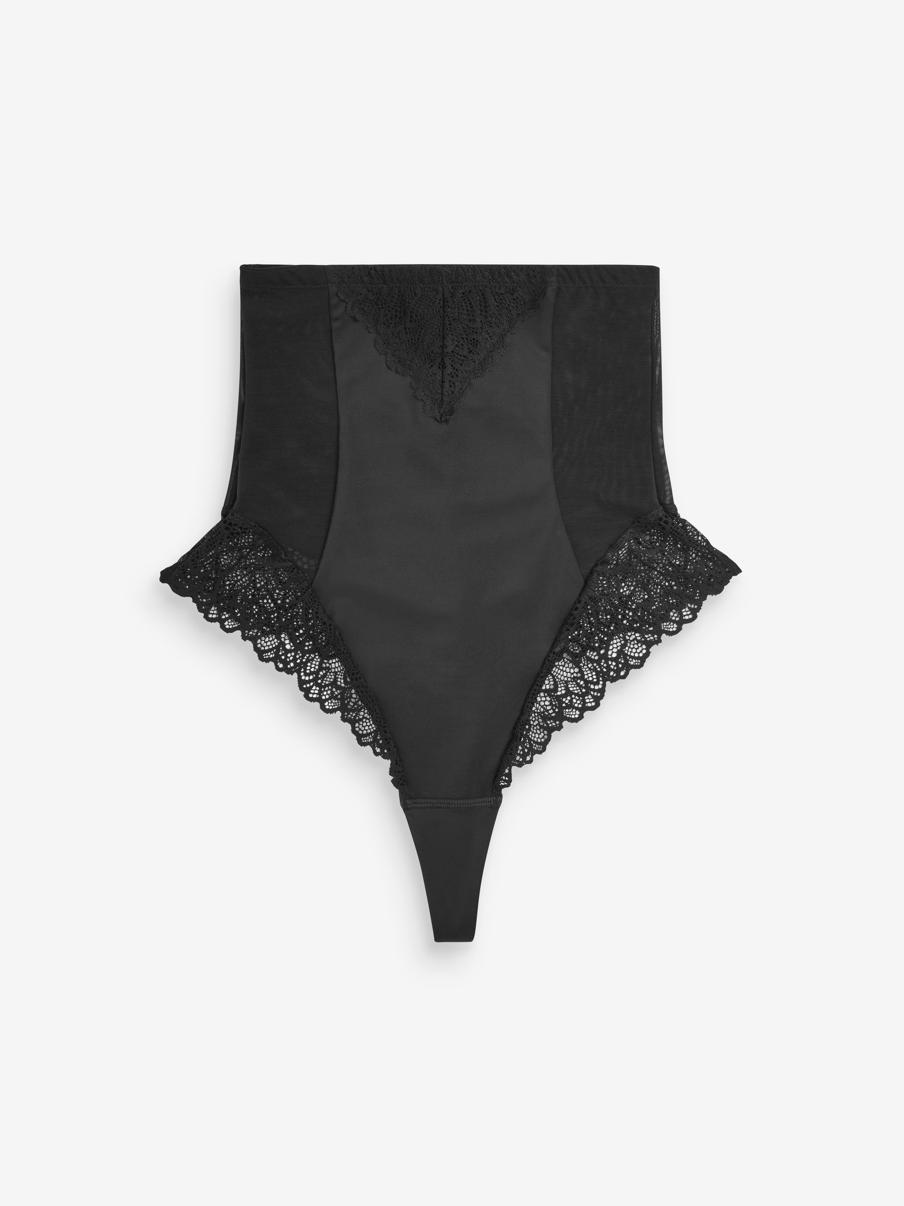 Zwart - Vormende slip met stevige buikcorrectie