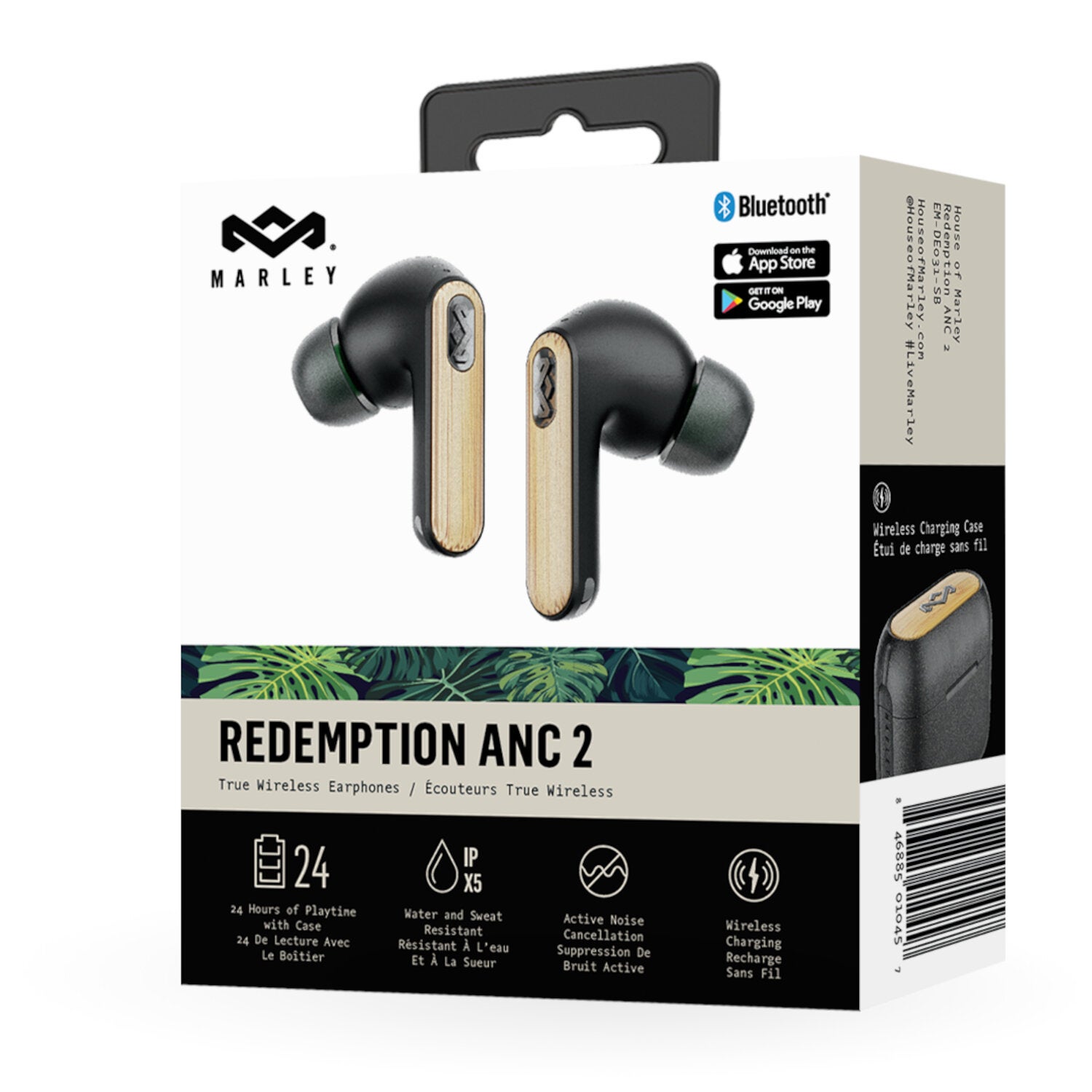 House of Marley Redemption ANC 2 Signature Black true wireless oordopjes