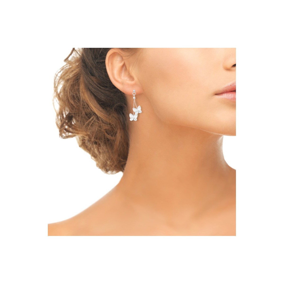 Boucles d'oreilles SC Crystal papillons ornées de Cristaux scintillants