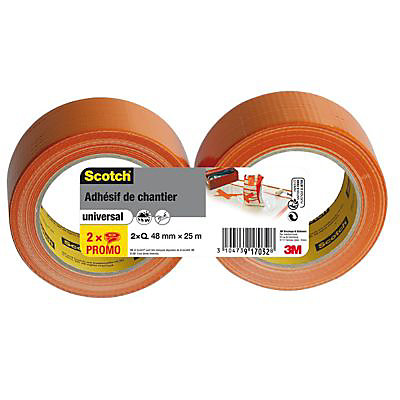 Toile de réparation Scotch orange, 48mm x 25 m - 2 rouleaux