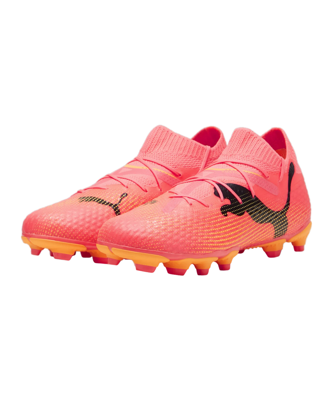 PUMA FUTURE 7 Pro FG/AG Jr Kids The Forever Faster Rosa Schwarz F03