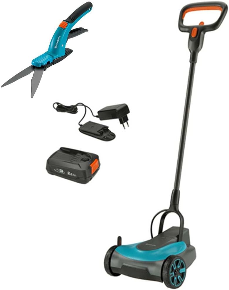 Gardena HandyMower 22/18V P4A Ready-to-Use Set + Grasschere Comfort