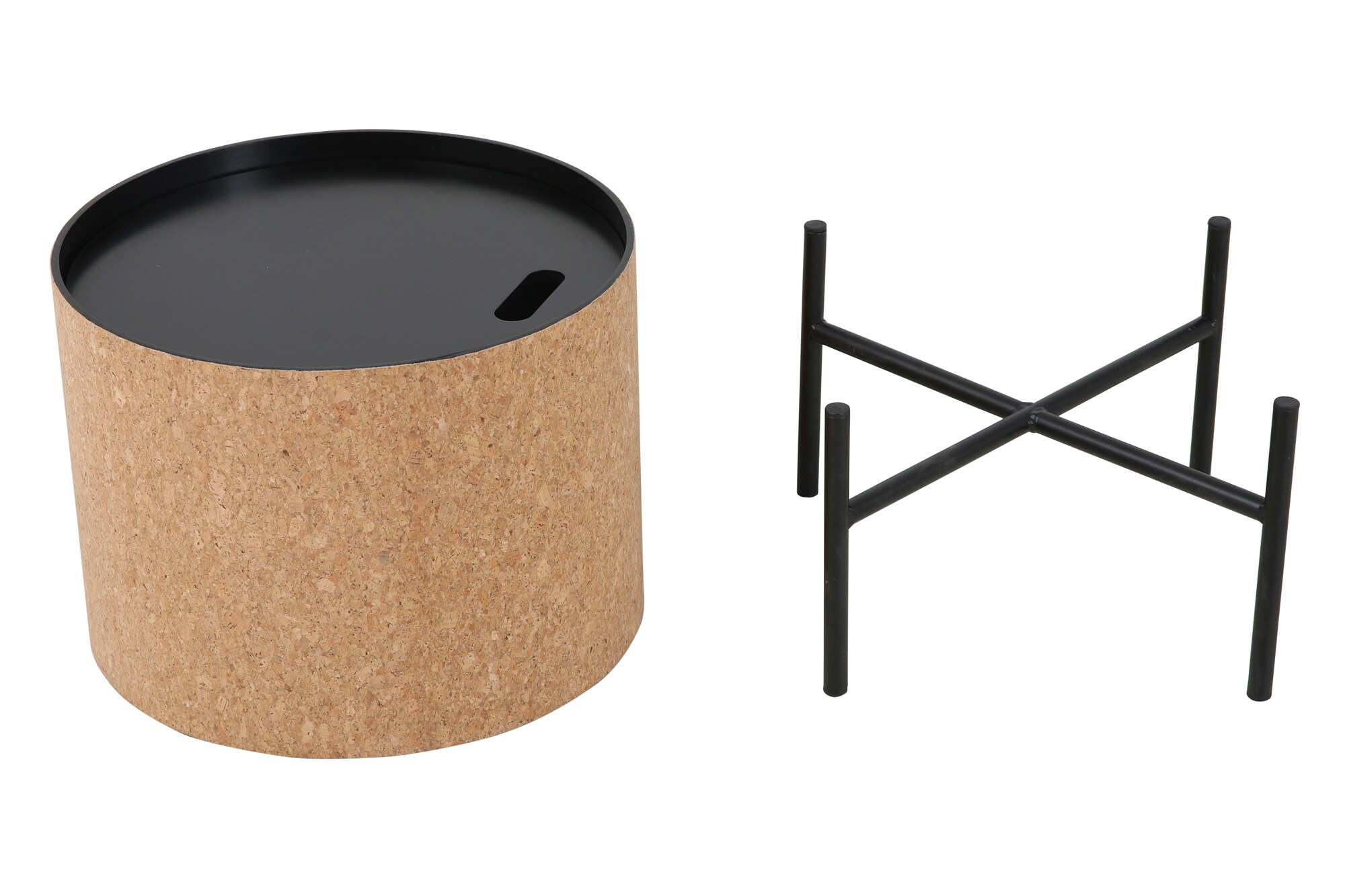 2er Set Couchtisch Kork Beistelltisch Wohnzimmertisch Sofatisch Tisch natur