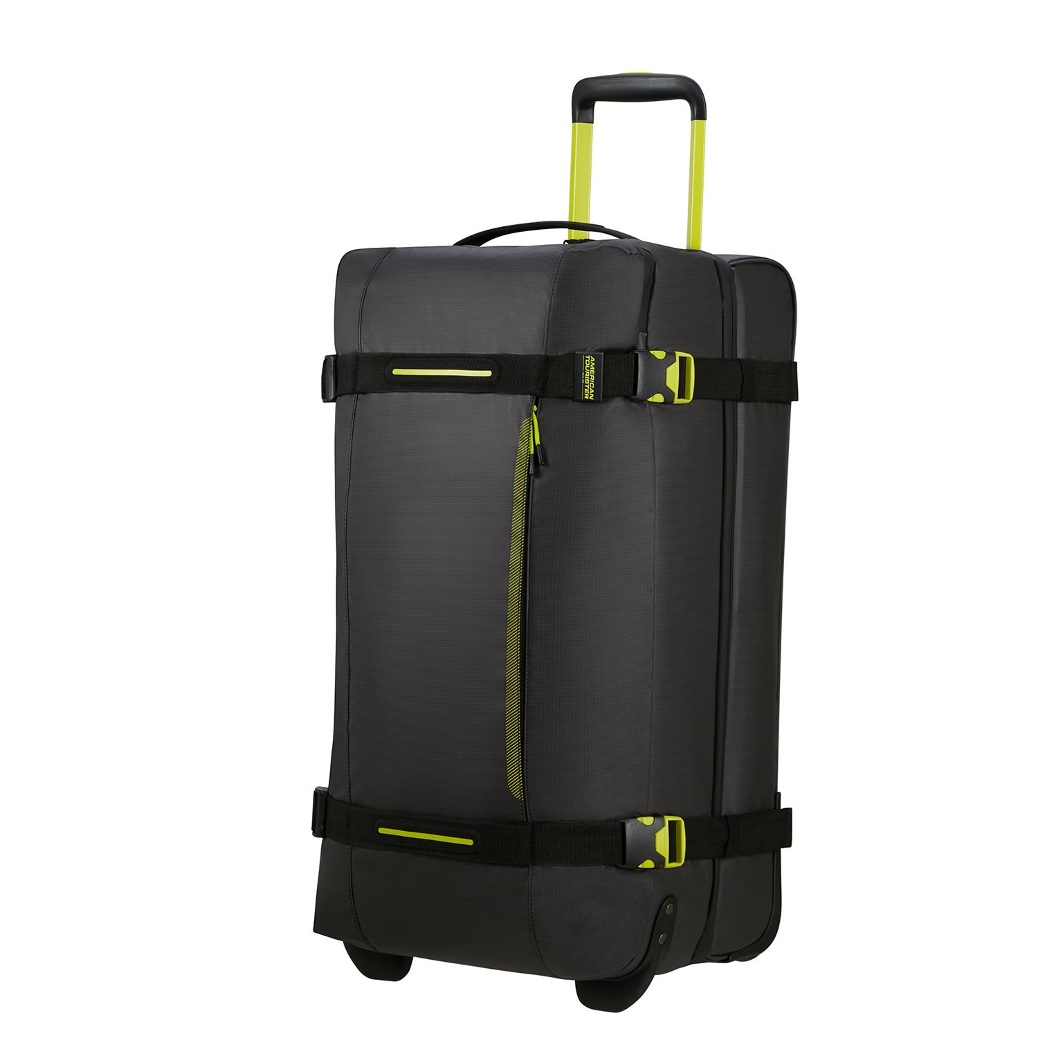 American Tourister Urban Track Duffle Wheels M Coated Black/ Lime