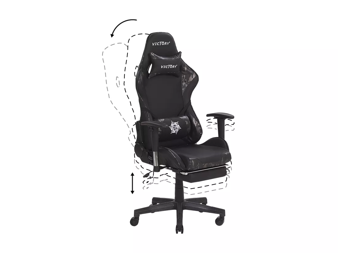 Siège de gaming VICTORY Cuir PU Gris foncé
