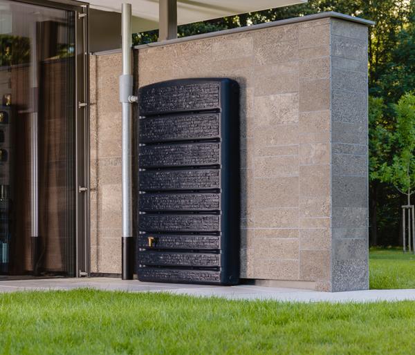 4Rain Wandtank ExtraSLIM Stone Decor, 400 l