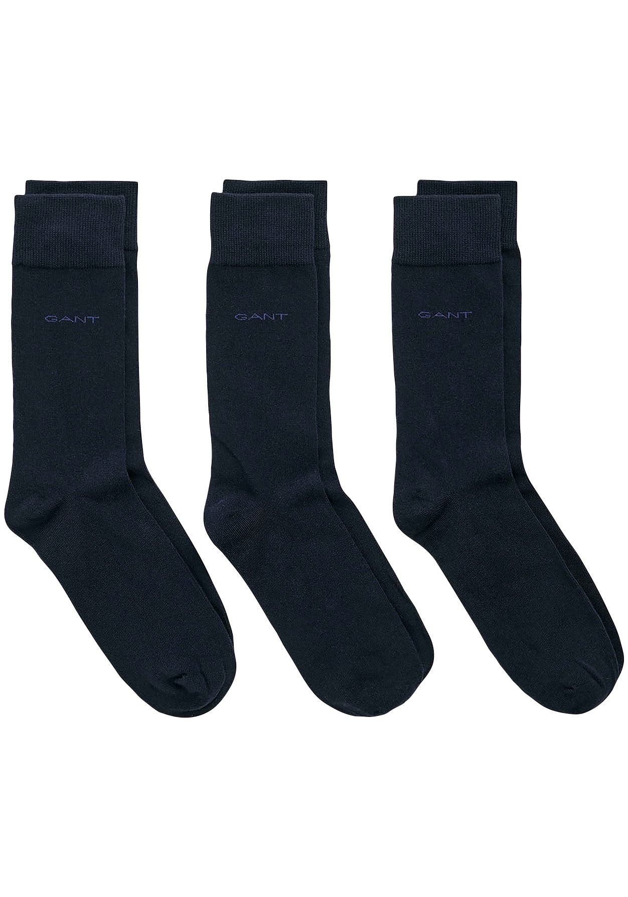 Gant Basicsocken »SOFT COTTON SOCKS 3-PACK« Packung, 3, 3 Stk. tlg. mit Logodruck am Knöchel