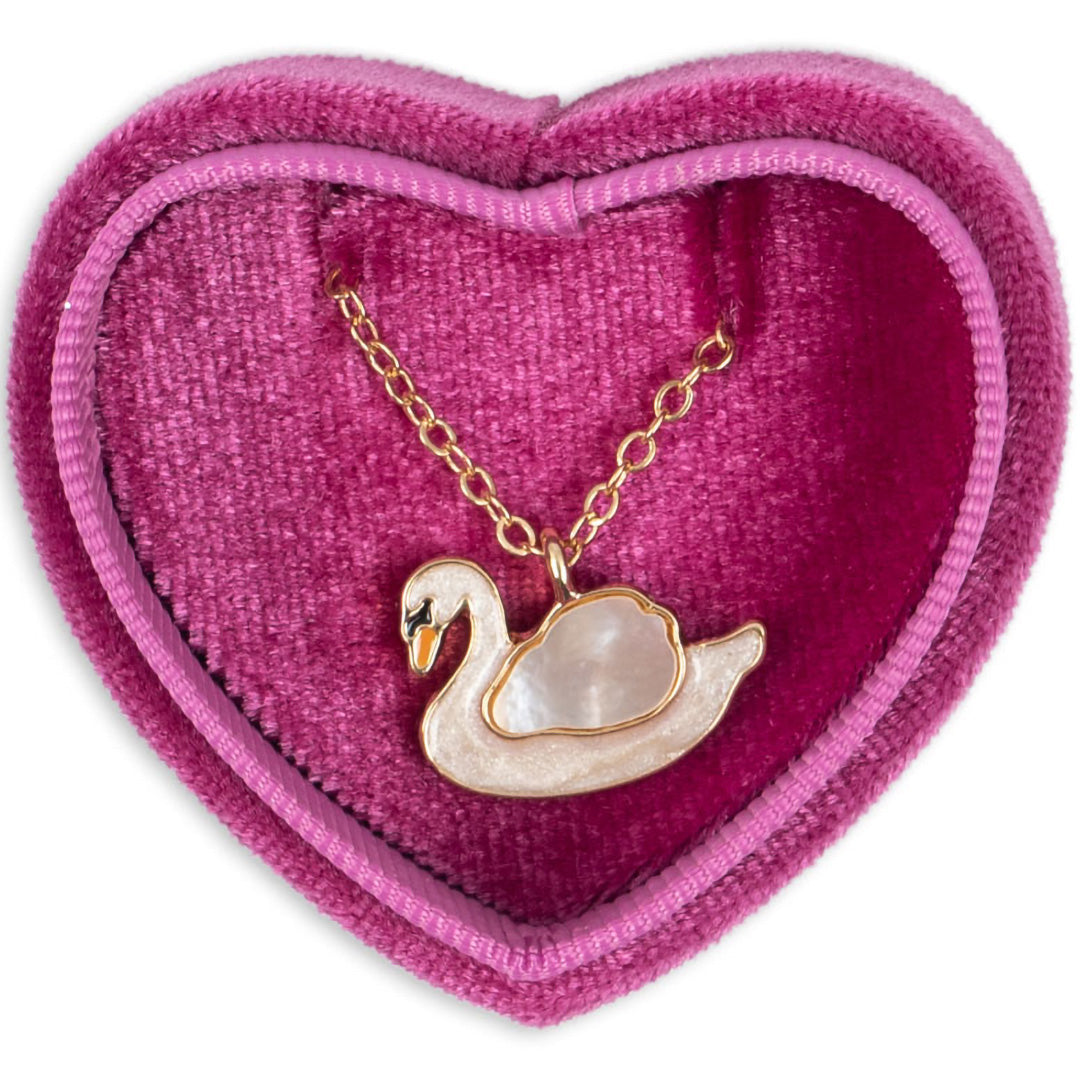 konges sløjd kettingdoosje met ketting - swan