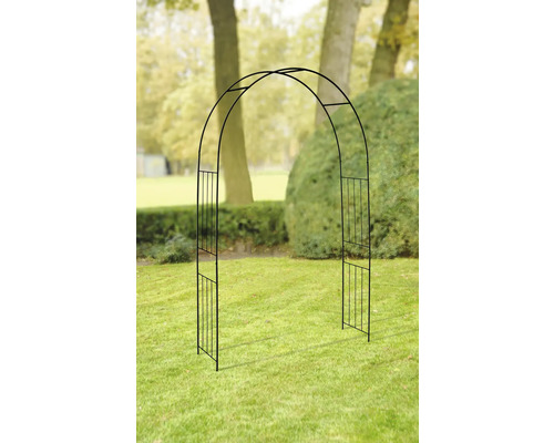 Esschert's Garden rozenboog, traliewerk, 134,5 x 37 x 220,5 cm, ijzer, zwart