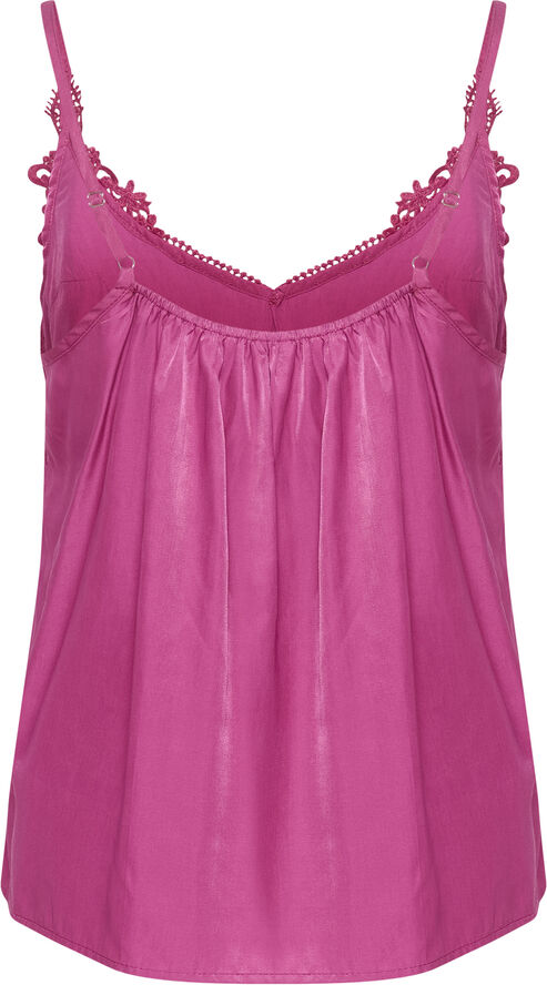 Cream CRAnna Top Fuchsia red