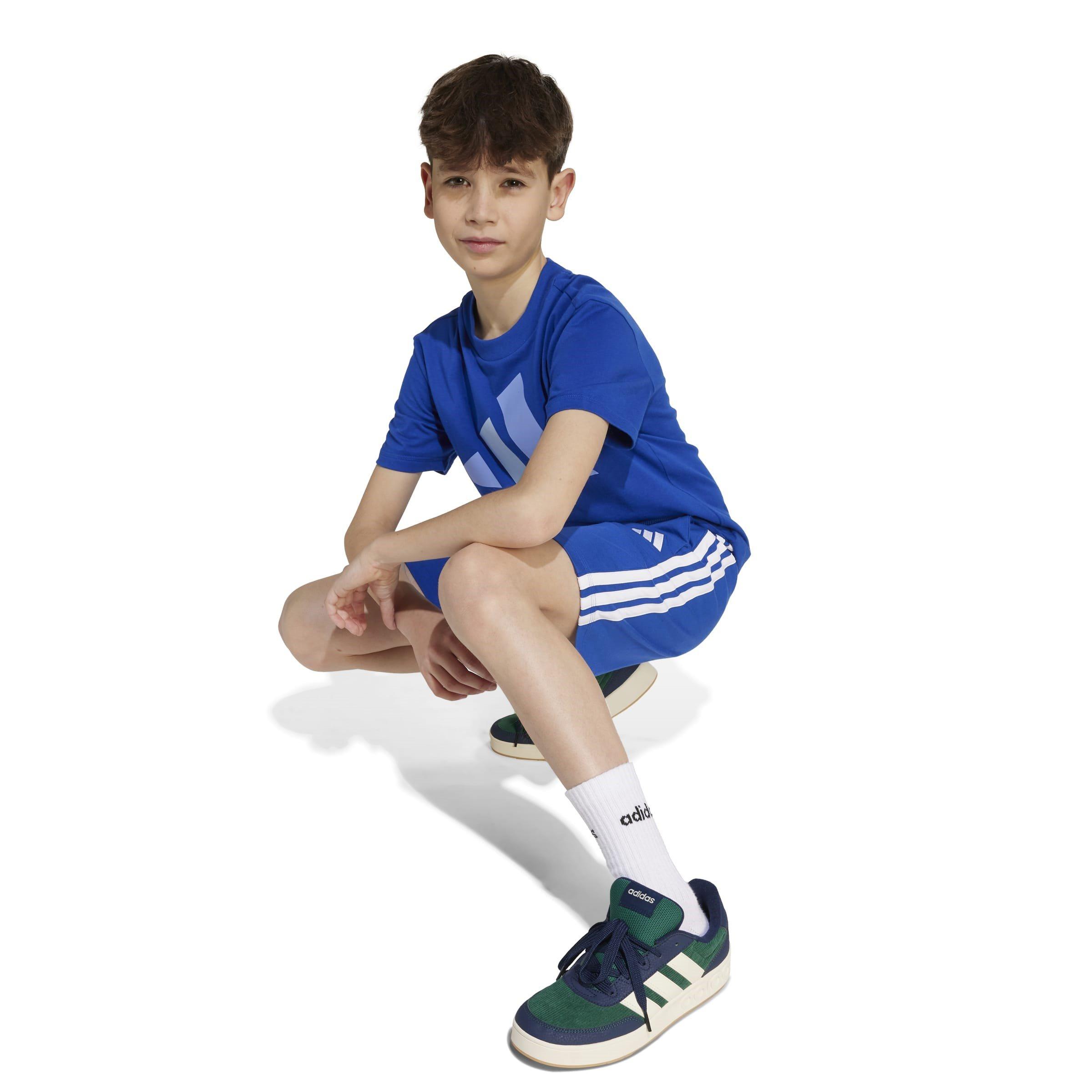 adidas Essentials 3 Stripe Jersey Short Juniors