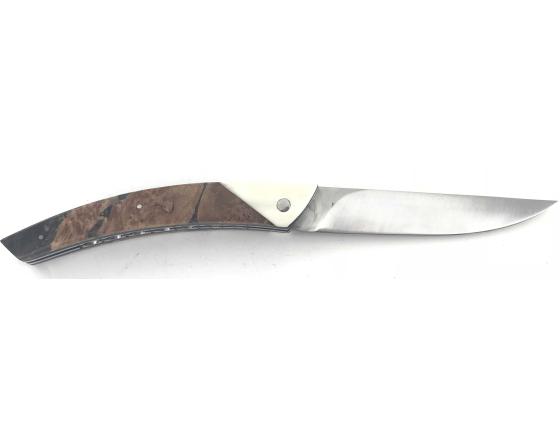 Le Thiers - mitre phacochère - intercalaire ébène - Erable stabilisé Couteau Le Thiers par Locau