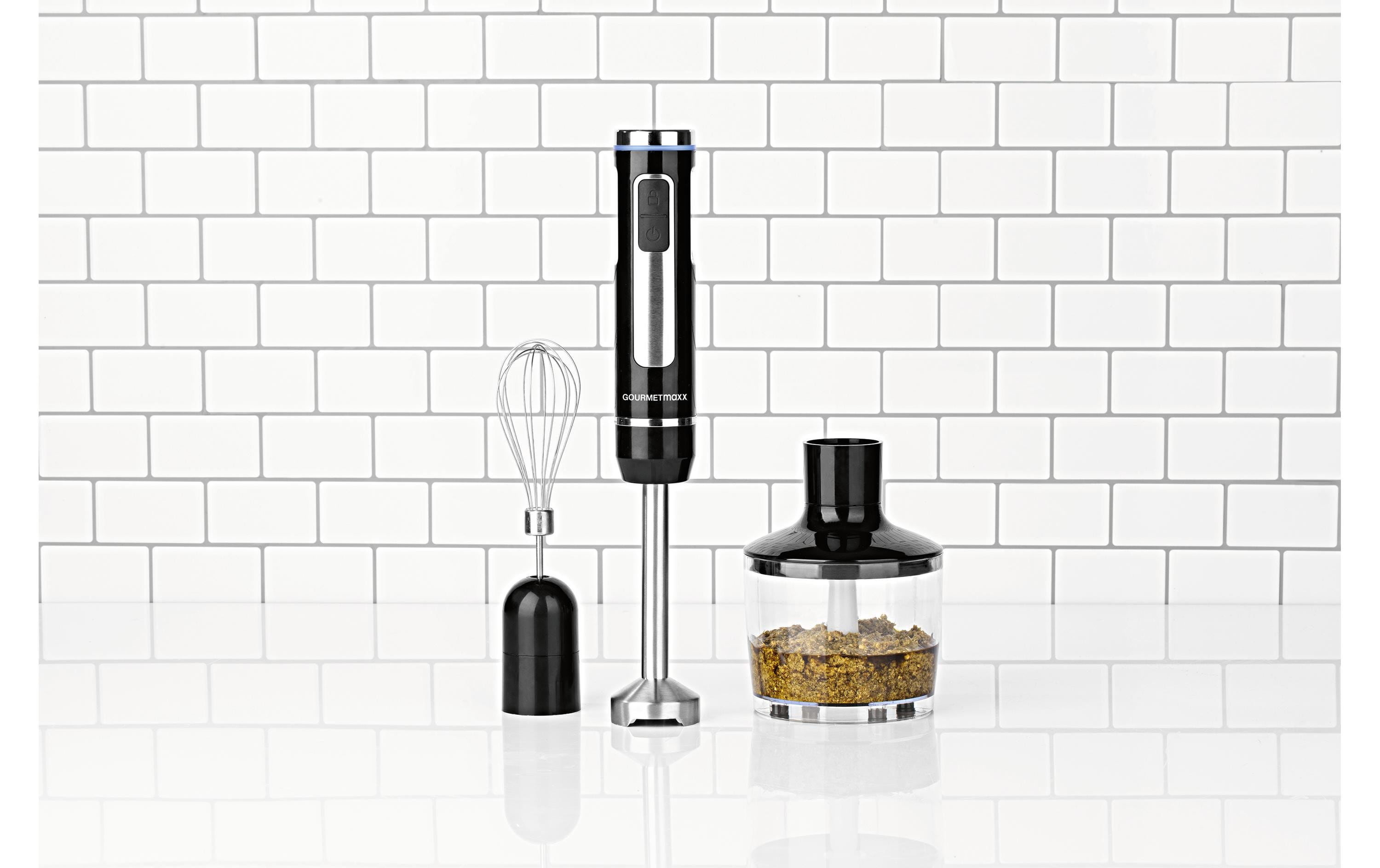 Akku-Stabmixer LED SchwarzKabelloses Stabmixer-Set