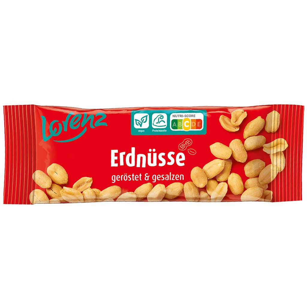 Lorenz Erdnüsse geröstet und gesalzen 28x40g= 1120g MHD:11.8.25