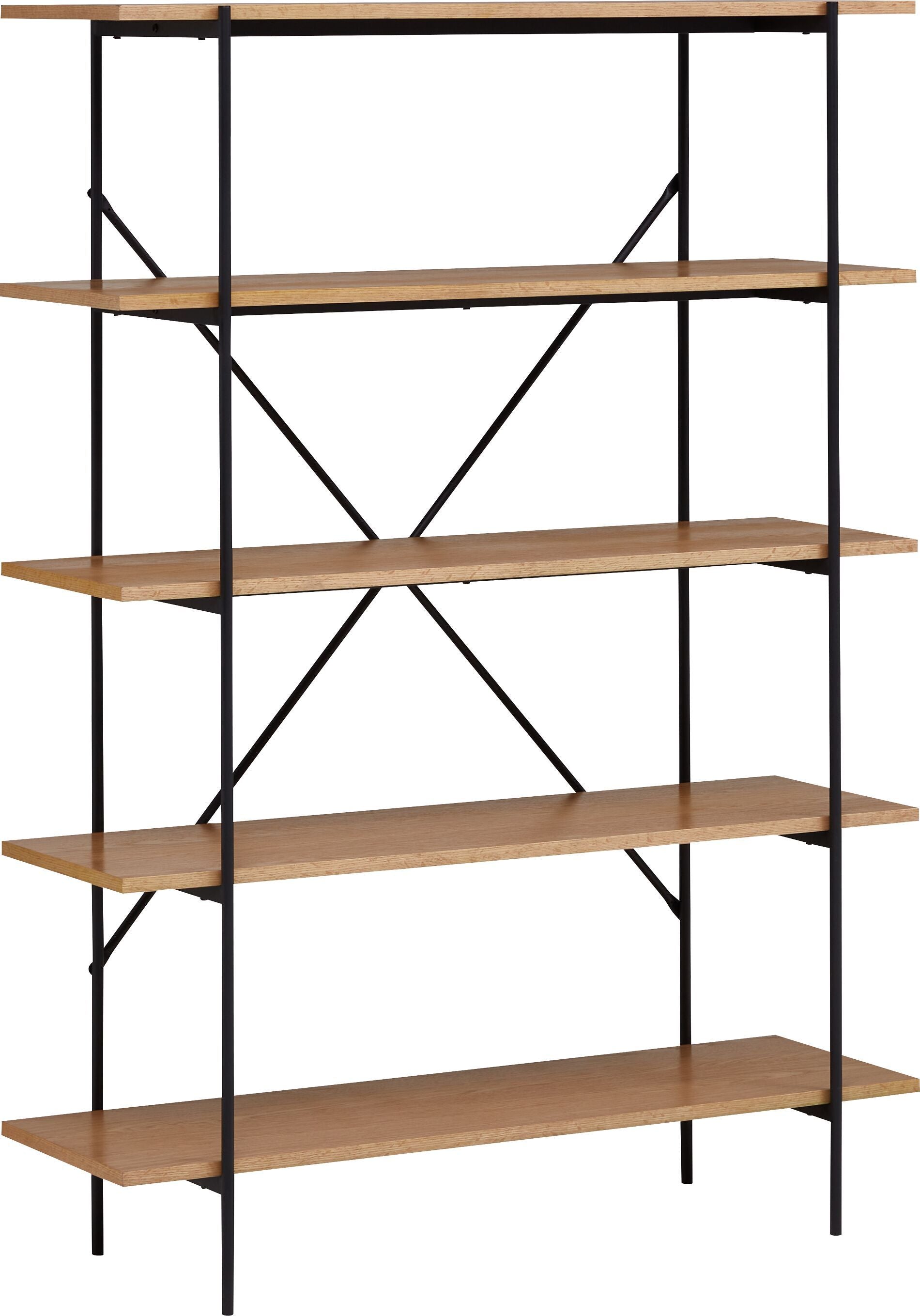 PRESTON Regal - Eiche furniert / B: 120.0 cm x T: 40.0 cm x H: 165.0 cm