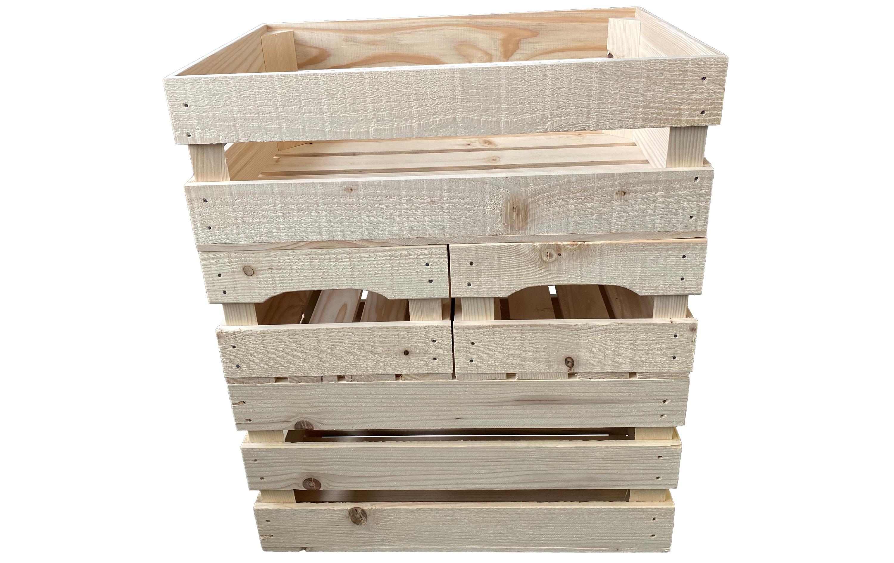 Obstharasse Fichte / Tanne, 60 x 40 x 30 cmObstkiste aus unbehandeltem Holz
