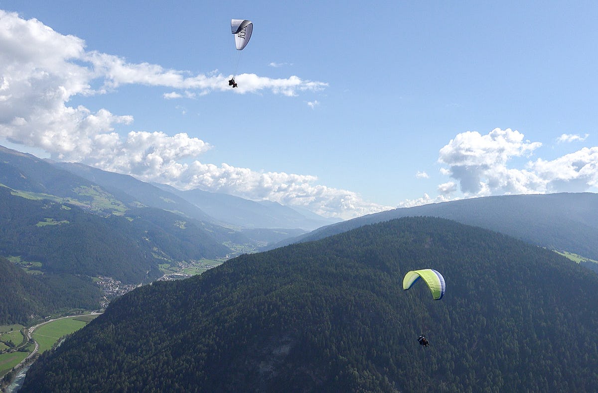 Gleitschirm Tandemflug Meransen als Geschenk