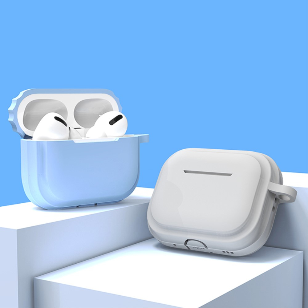 AirPods Pro 2 / AirPods Pro Rugged Silikon Case Schutzhülle Abdeckung mit Karabinerhaken - Orange (Matt)