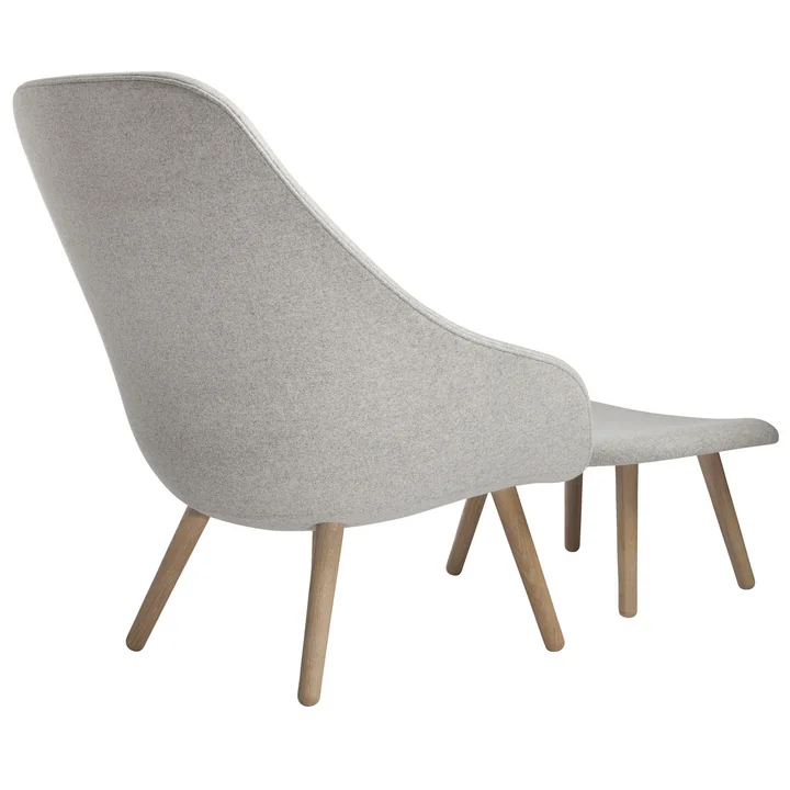 HAY - About A Lounge Chair, High / AAL 92, Remix hellgrau mit Sitzkissen (123)