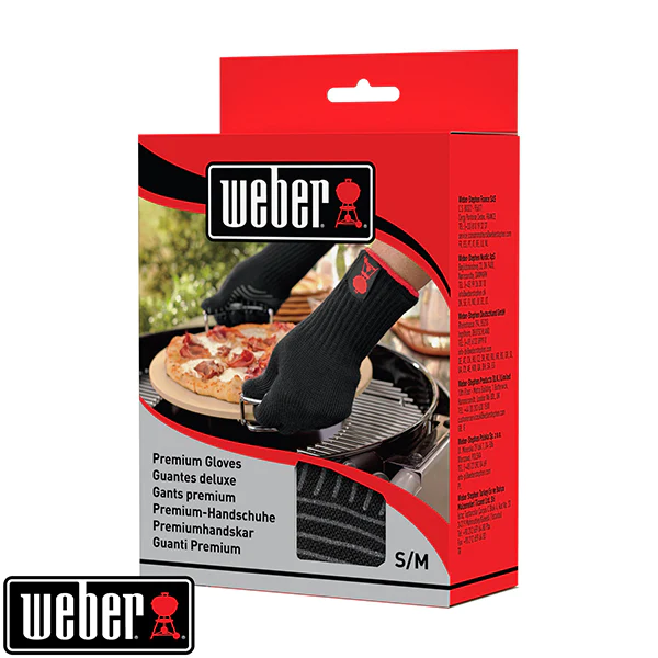 Gants special barbecue Premium taille S M thermorésistants noir Weber