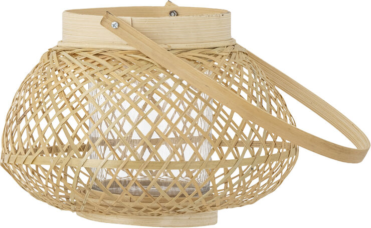 Bloomingville Malda Lanterne m/Glas, Natur, Bambus Brun