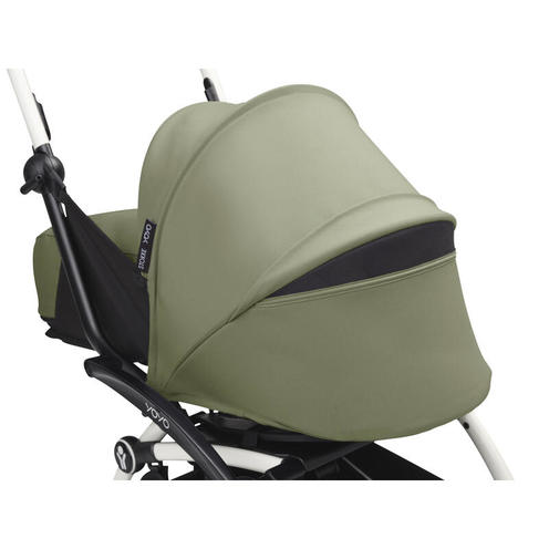 Poussette YOYO 3 Pack 0+ et 6+ Olive / Cadre Blanc - STOKKE