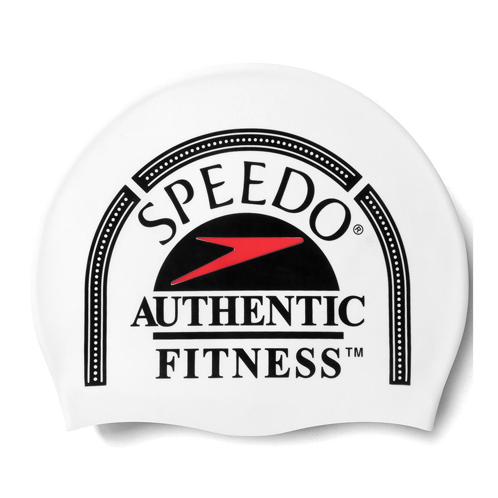 Speedo PRINTED SILICONE - Bonnet de bain whiteblack