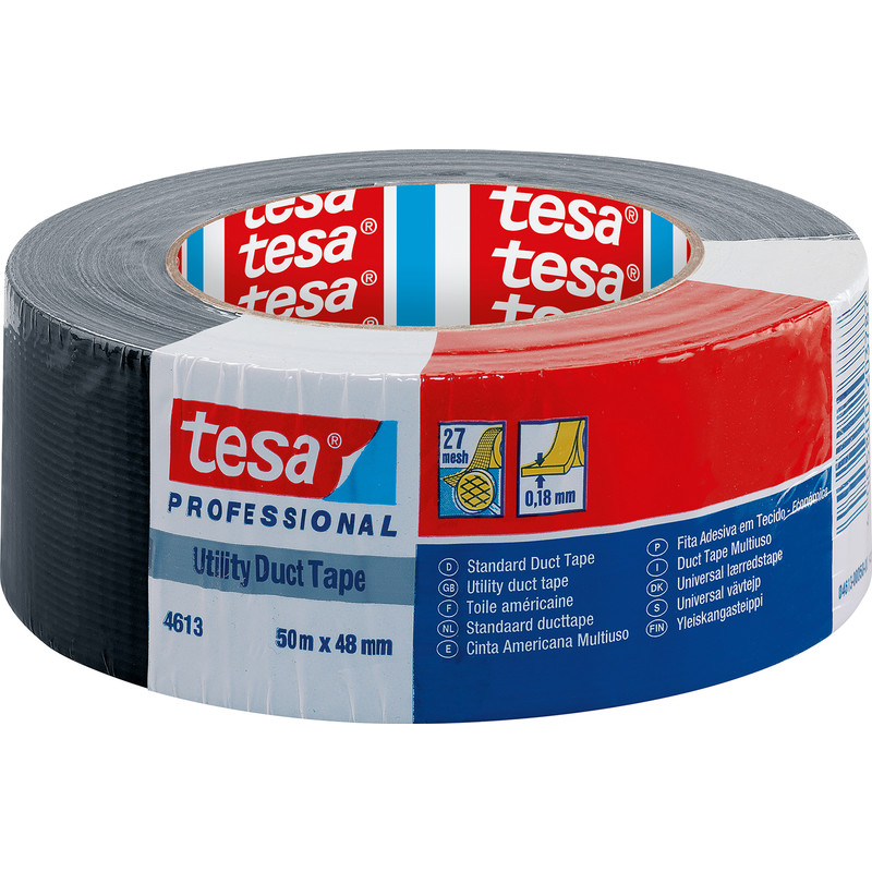 Tesa PRO universele ducttape Zwart 48mmx50m