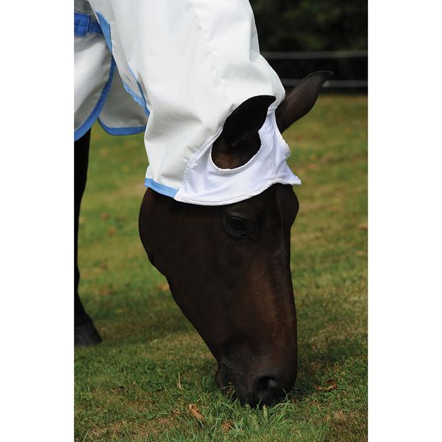 Eczeemdeken WeatherBeeta ComFiTec Sweet Itch Combo Full Neck Wit-blauw