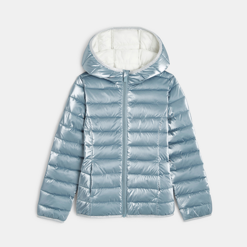 Doudoune chaude et légère bleu fille
