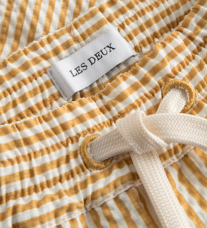 Les Deux Bådeshorts - Stan Stripe - Mustard Yellow/Light Ivory