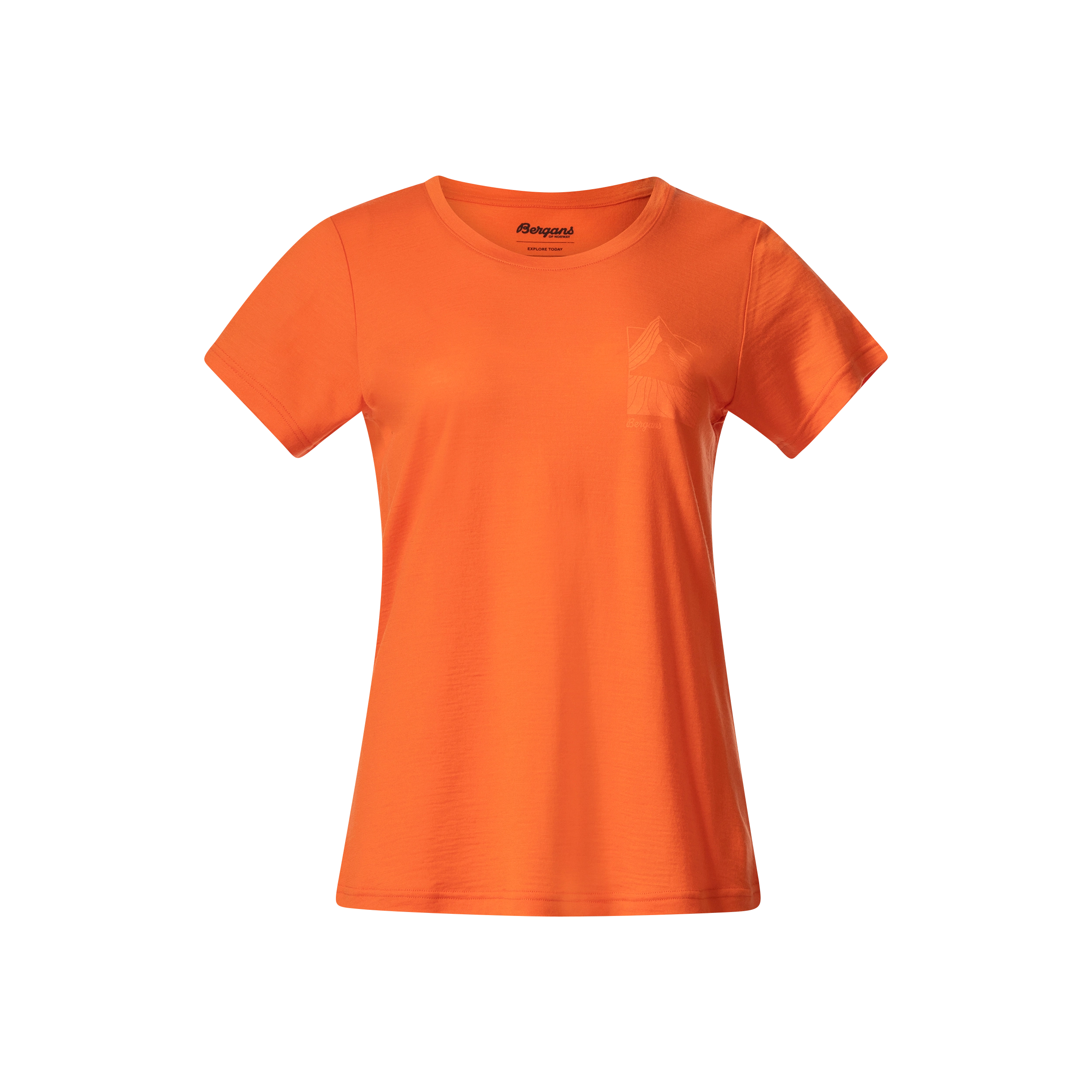 Rabot Mount Wool Tee Women Alert Orange