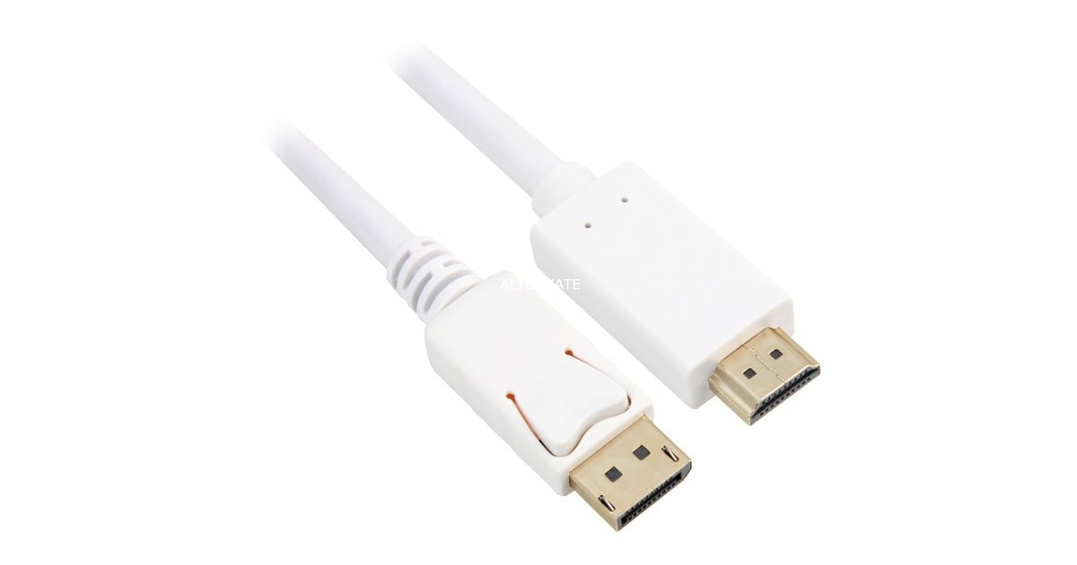 SharkoonDisplayPort 1.2 > HDMI adapter  (Wit, 1 meter, 4K)