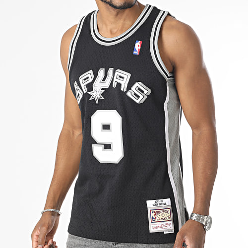 Maillot De Baseball San Antonio Spurs Noir Gris