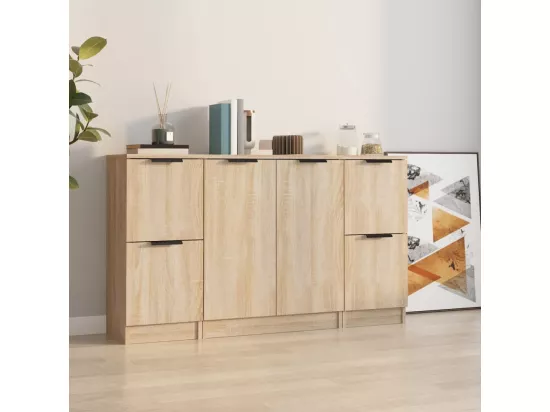 Buffets 3 pièces Chêne sonoma Bois d'ingénierie