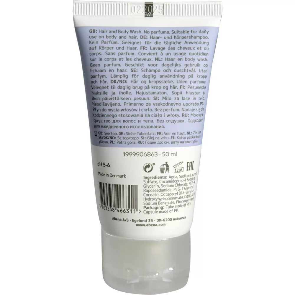 Abena Hår og bodyshampoo - 50 ml