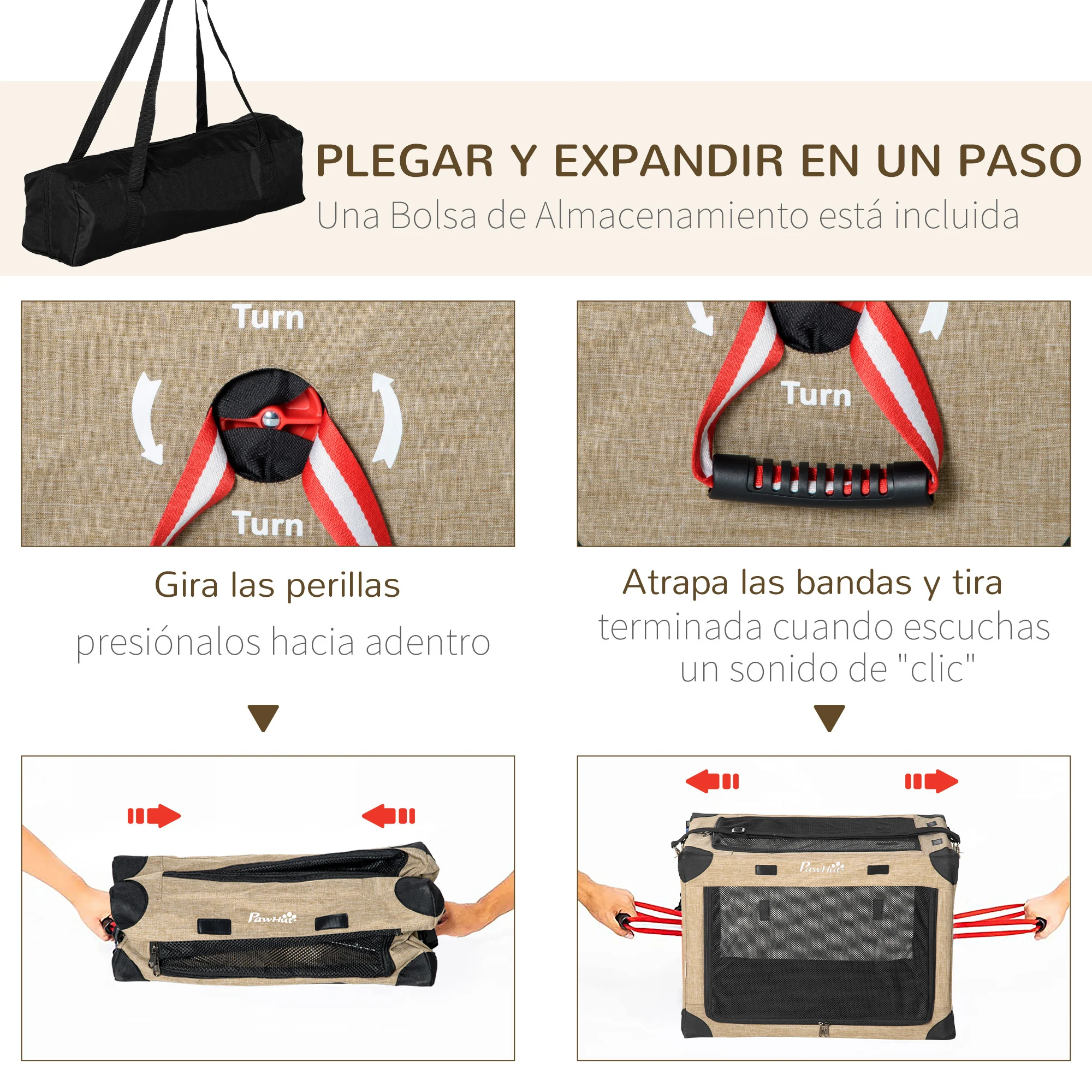 Mochila transportadora PawHut para gatos e cães de pequeno porte.