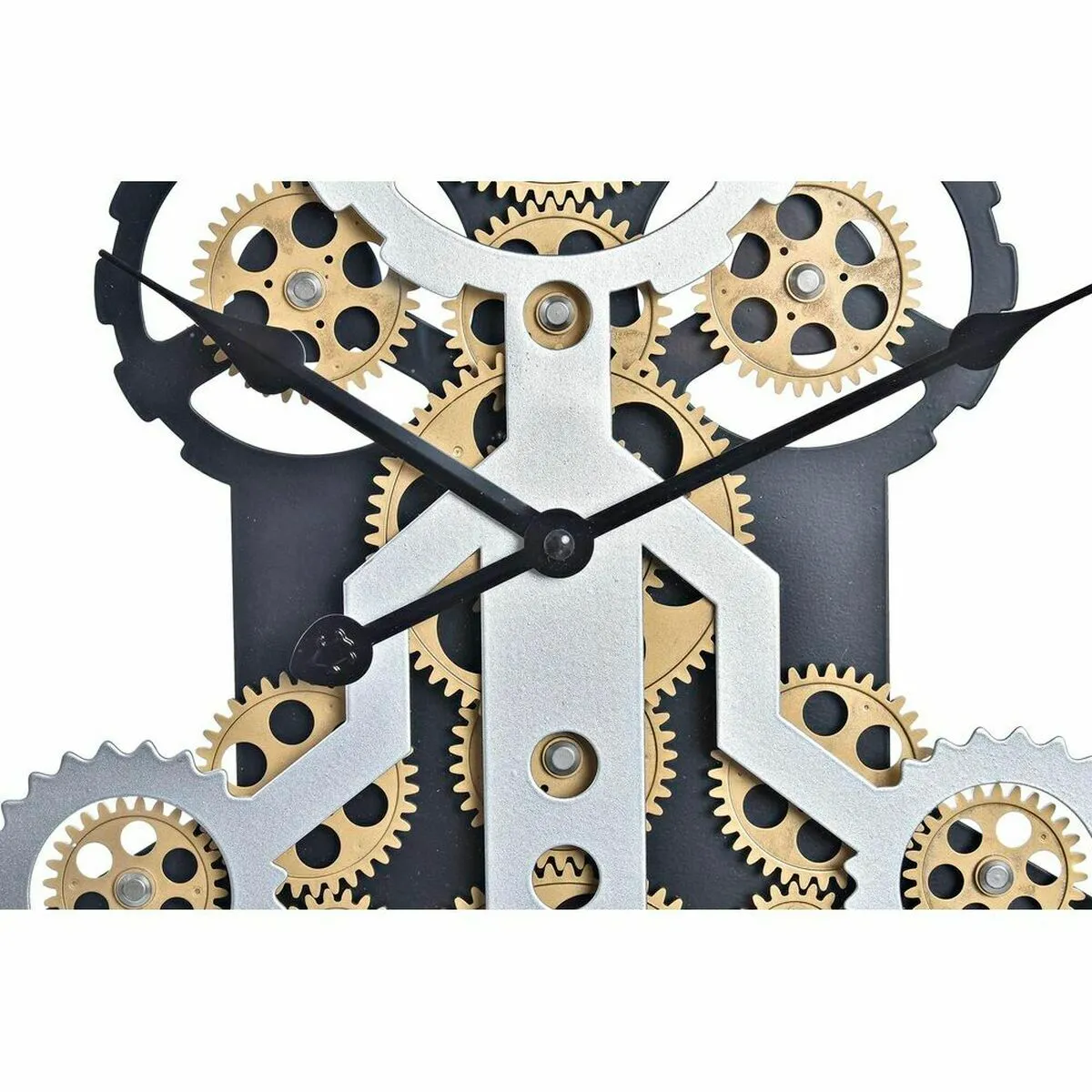 DKD Home Decor Horloge Murale - Verre Argenté