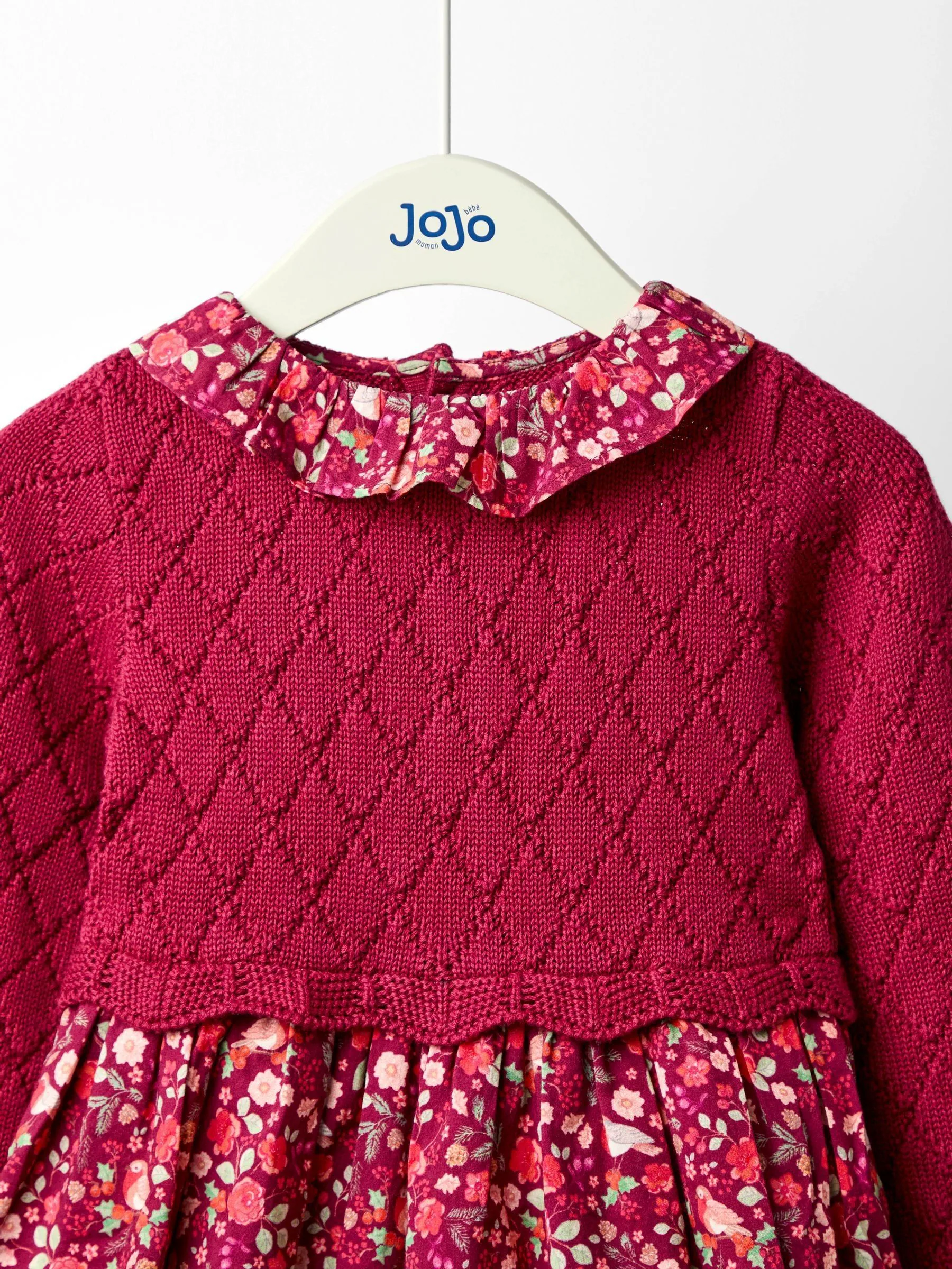 Rood Kerstmis - JoJo Maman Bébé Knitted Combo Dress