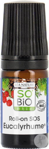 So'Bio Étic Roll-On SOS Spécial Hiver Eucalyrhume Aux 7 Huiles Esentielles Biologiques Flacon 5ml