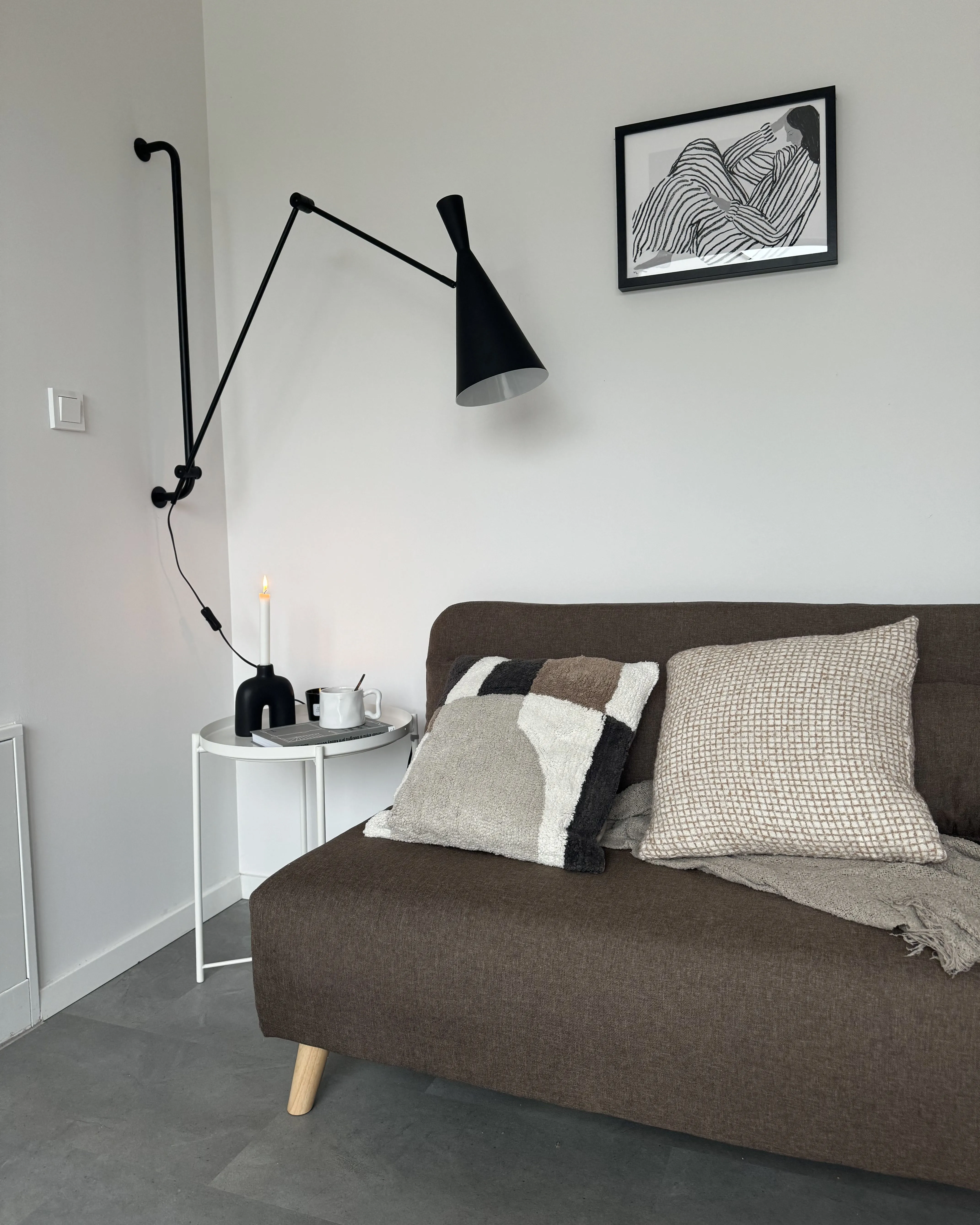 Wandlamp MARISA verstelbaar Metaal Zwart